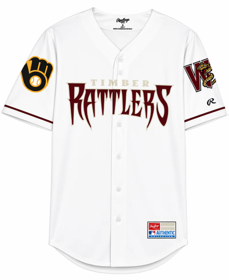 Timber Rattlers Rawlings Home Replica Jersey