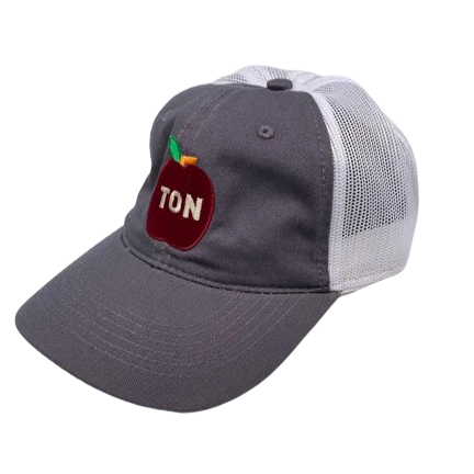 AppleTON Charcoal Garment Washed Adjustable Trucker Hat