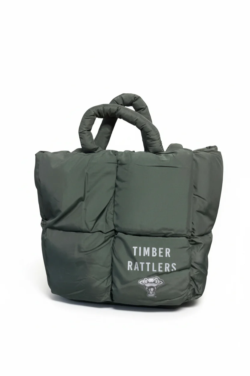Timber Rattlers Black Puff Tote Bag