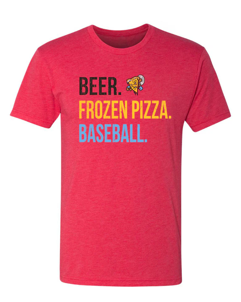 Frozen Pizzas 108 Stitches Red Beer. Frozen Pizza. Baseball. Tee