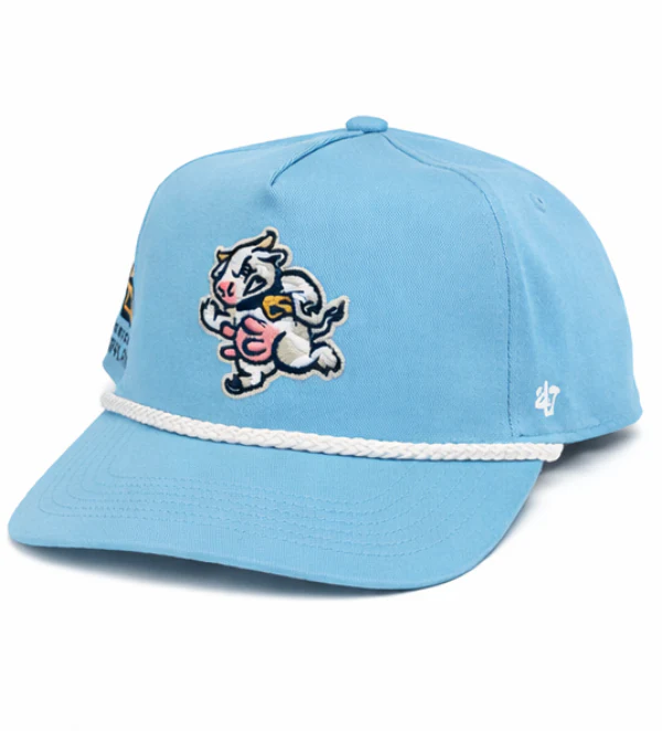 Udder Tuggers '47 Brand Columbia Blue Rope Hitch Adjustable Hat with Side Patch