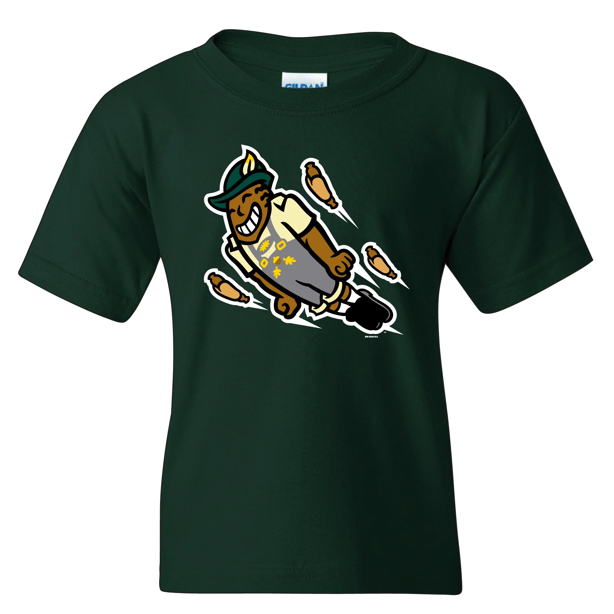 Wisconsin Brats YOUTH Bimm Ridder Green Softstyle Tee