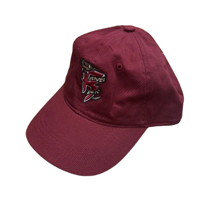 R Logo Burgundy Garment Washed Adjustable Hat