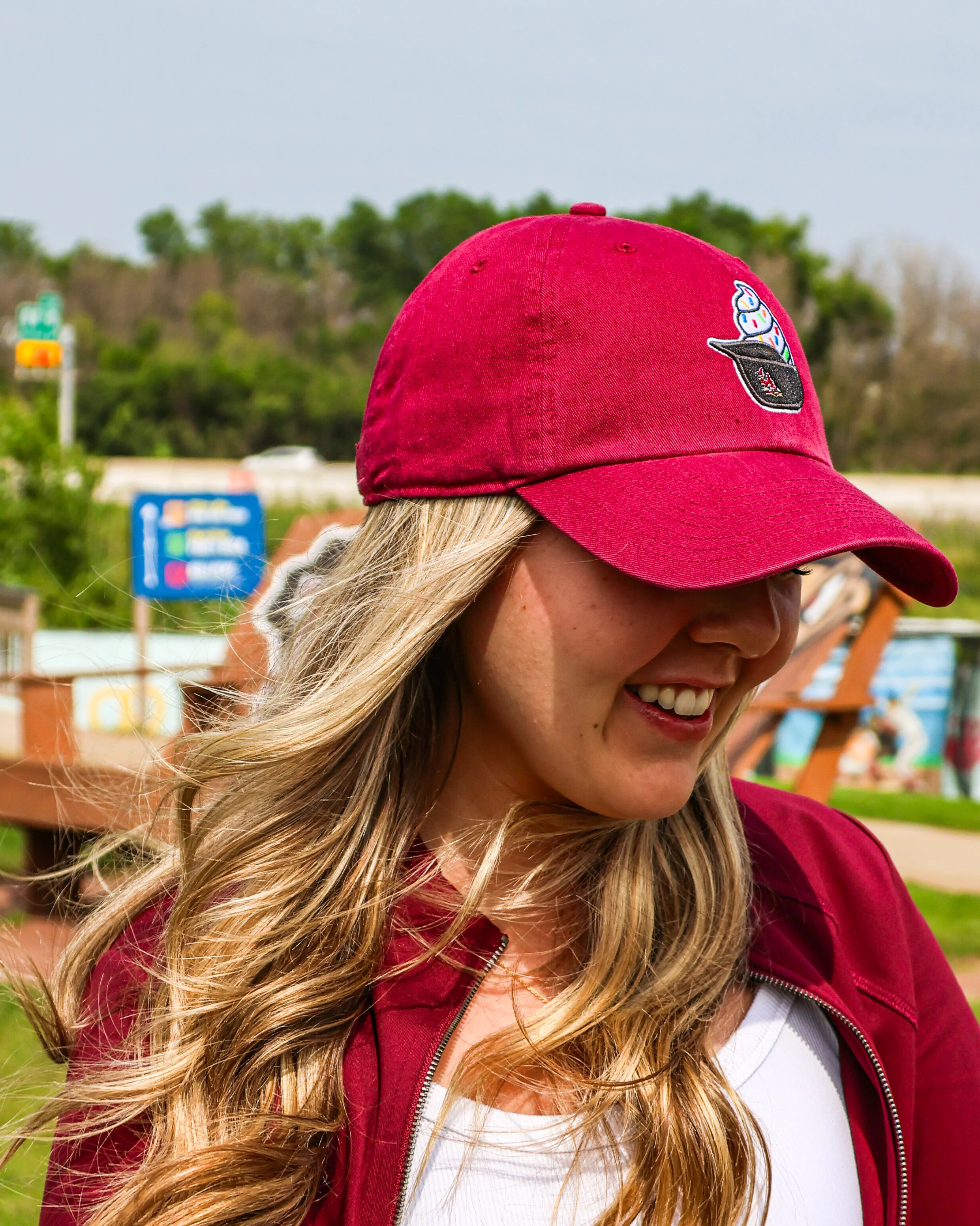 Timber Rattlers '47 Brand Ice Cream Helmet Cardinal Clean Up Adjustable Hat - Image 3