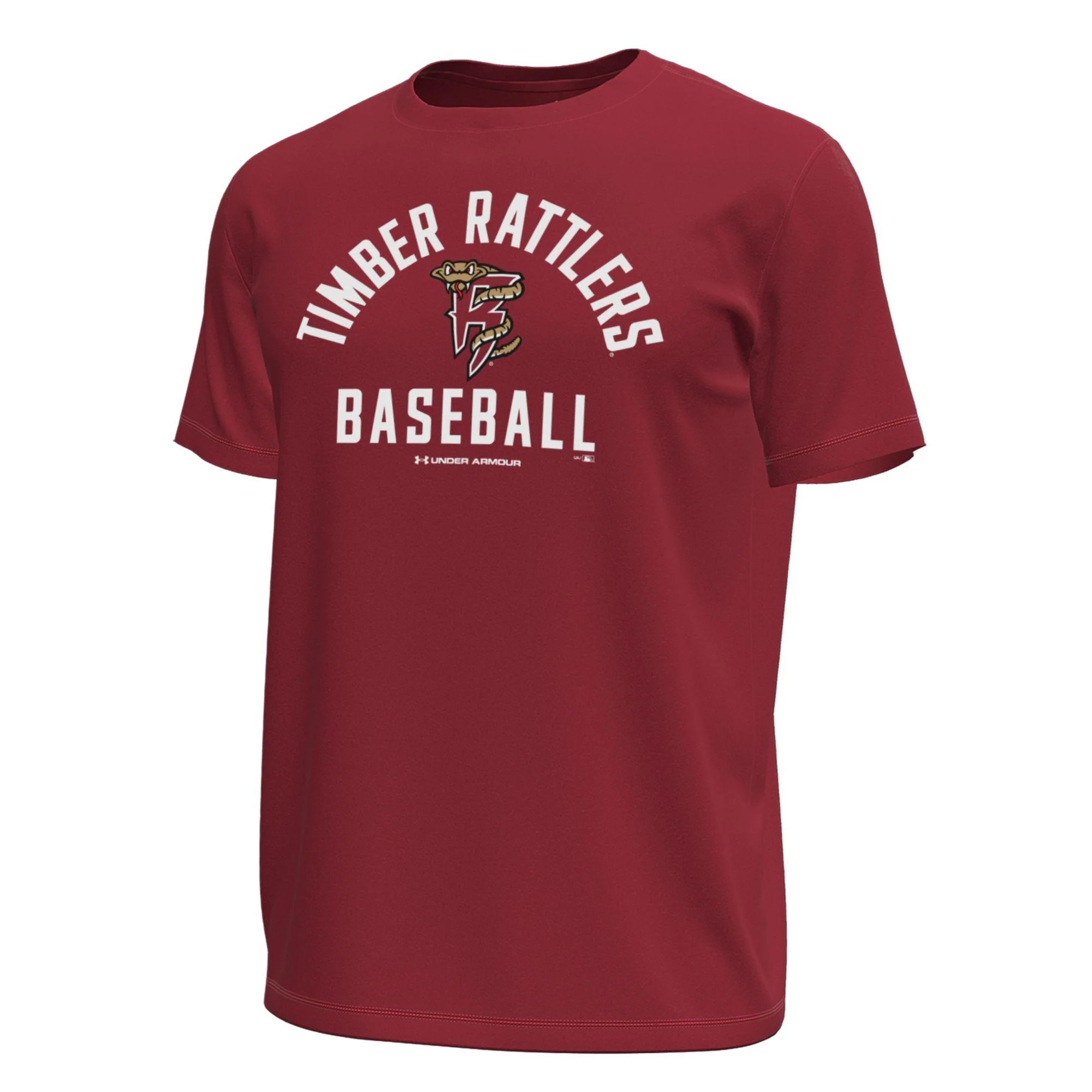 Timber Rattlers Under Armour Tech Stretch Cardinal Tee