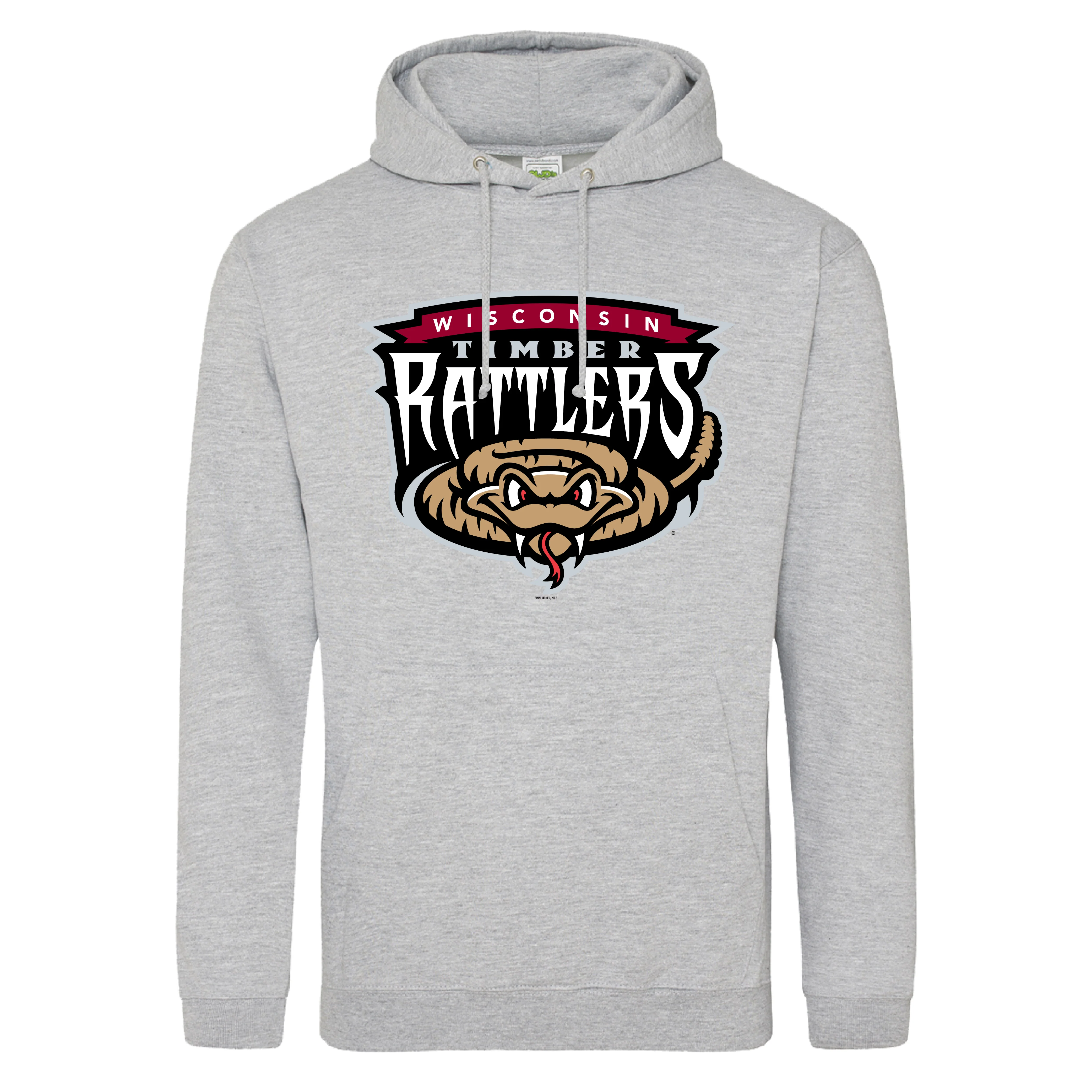 Timber Rattlers Bimm Ridder Heather Grey Primary Logo Hood