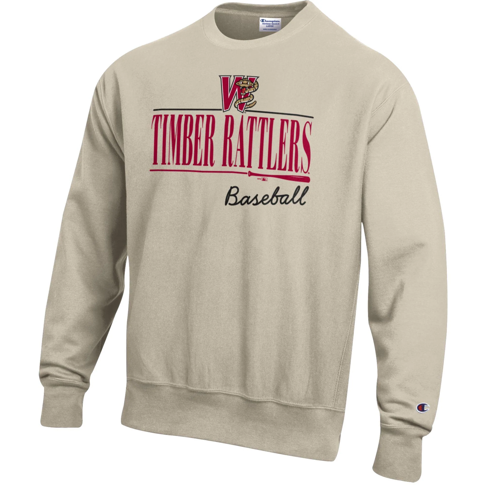 Timber Rattlers Champion Reverse Weave Oatmeal Crewneck