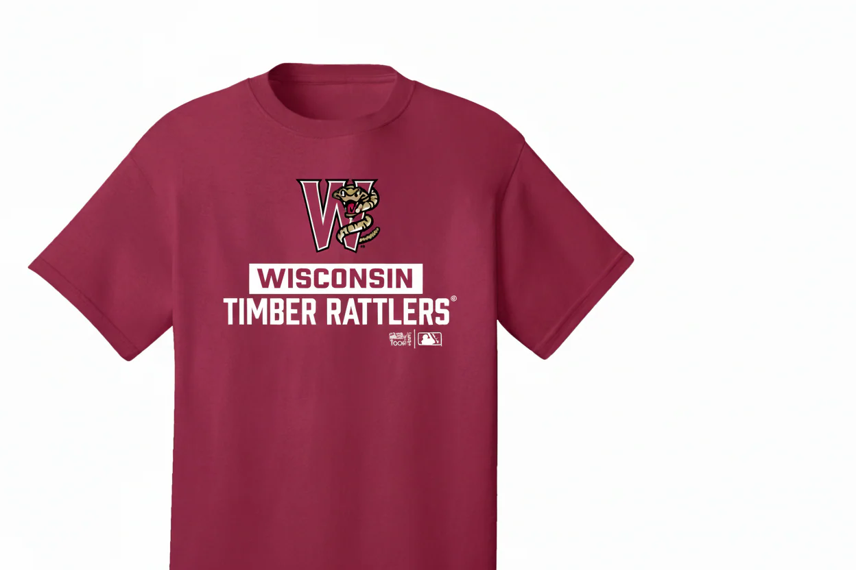Timber Rattlers Freedom Wear Cardinal Milo Tee