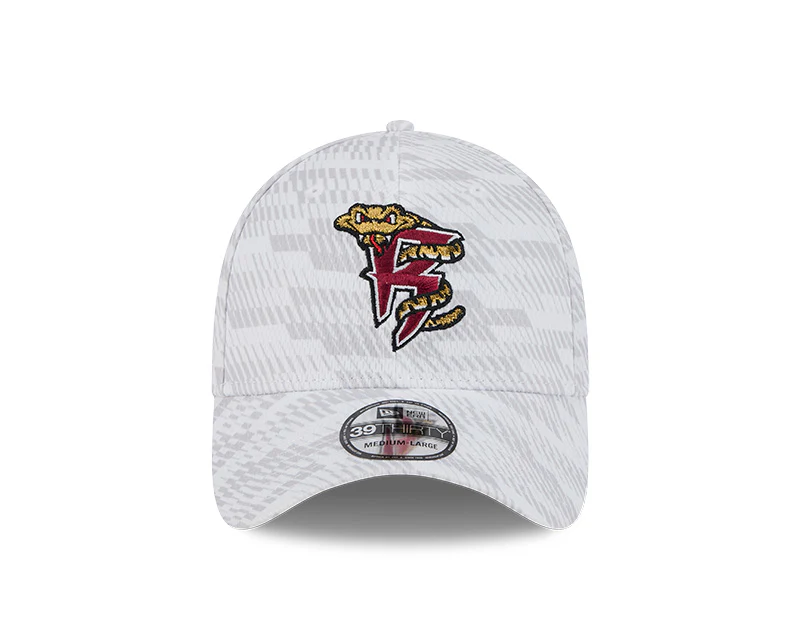Timber Rattlers New Era White Graded 3930 Stretch Fit Hat - Image 2