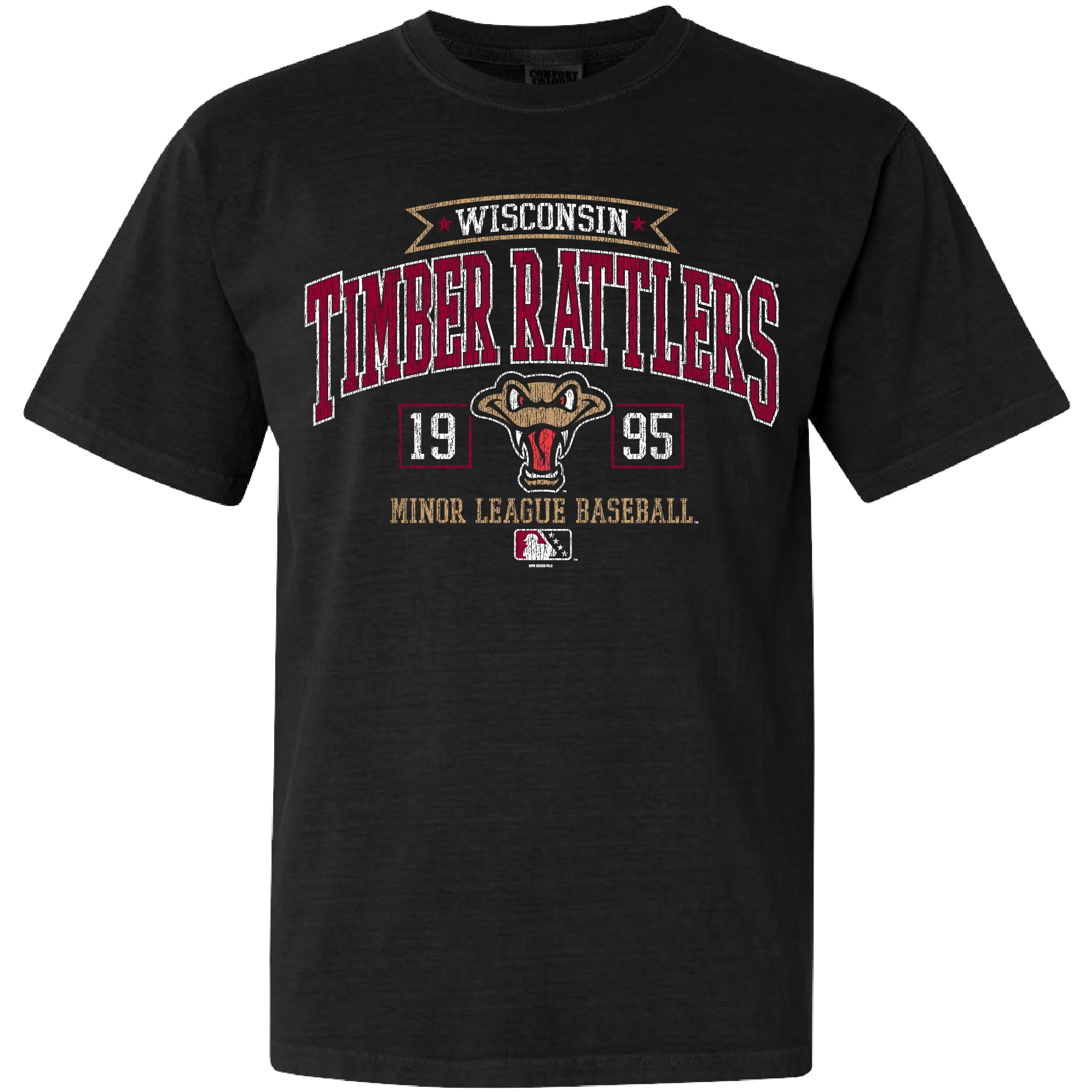 Timber Rattlers Black Comfort Colors Tee