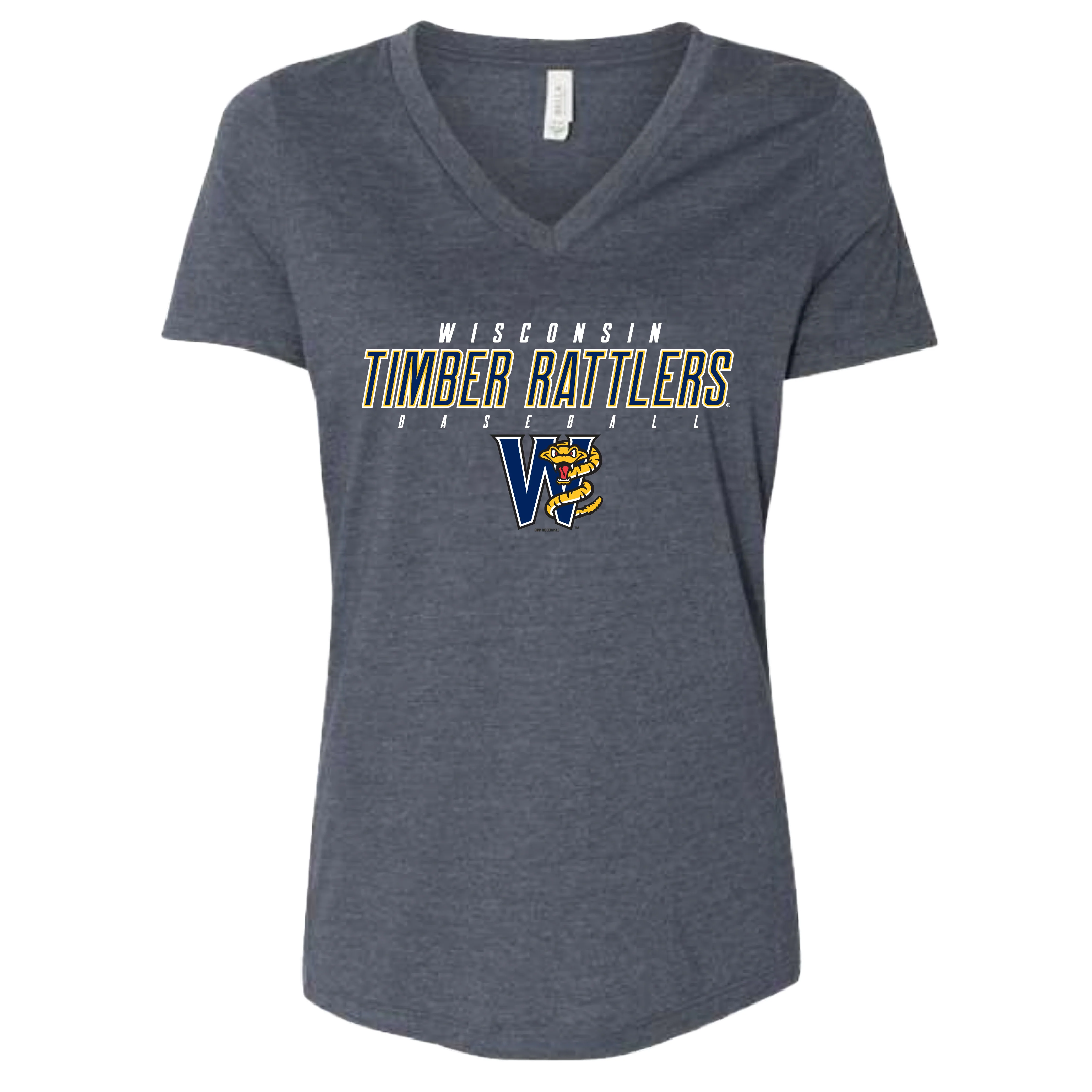 Timber Rattlers Women's Brewers Sunday Navy Relaxed V-Neck Tee