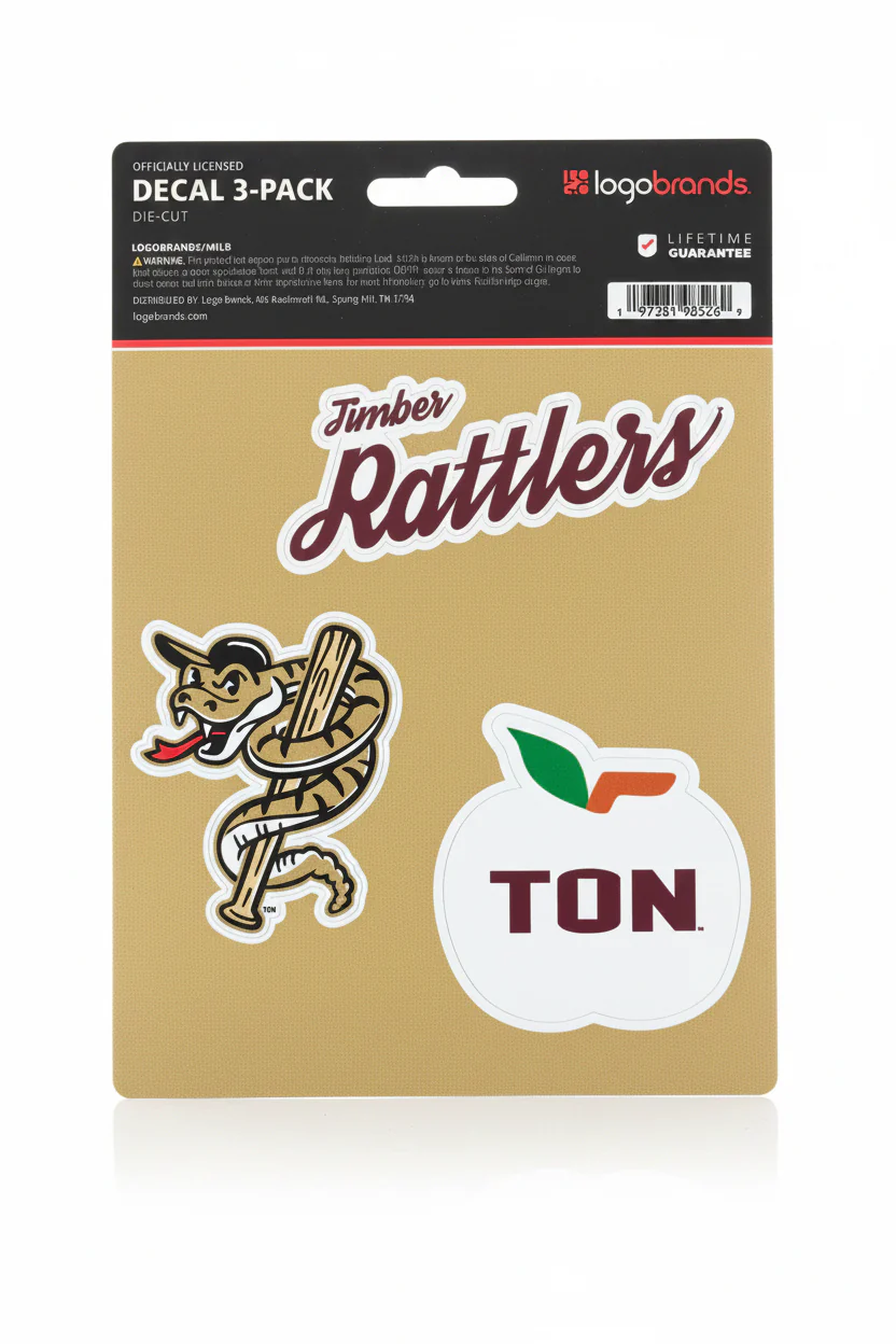 Timber Rattlers Fauxback Decal 3-Pack