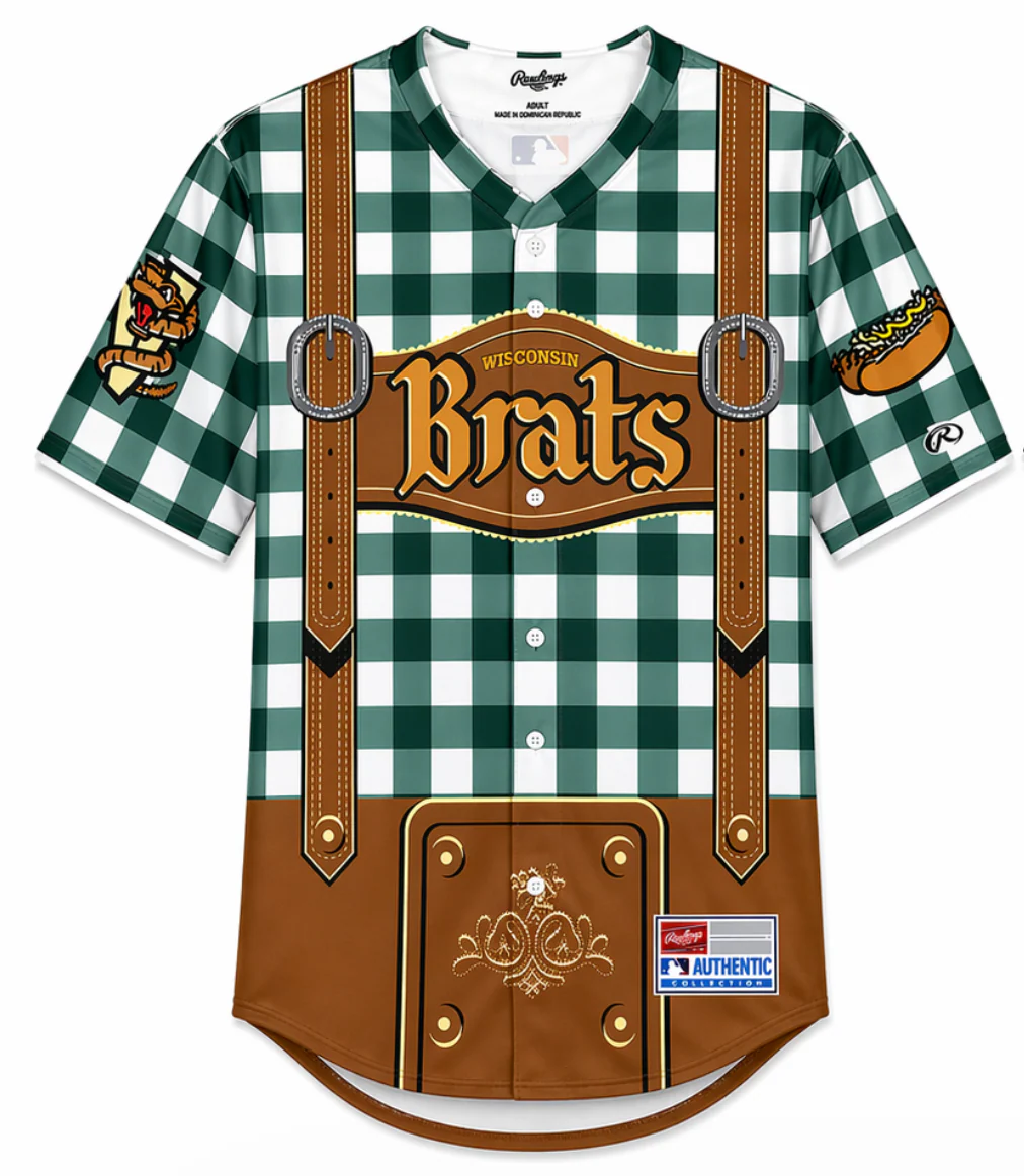 Wisconsin Brats Rawlings Replica Jersey