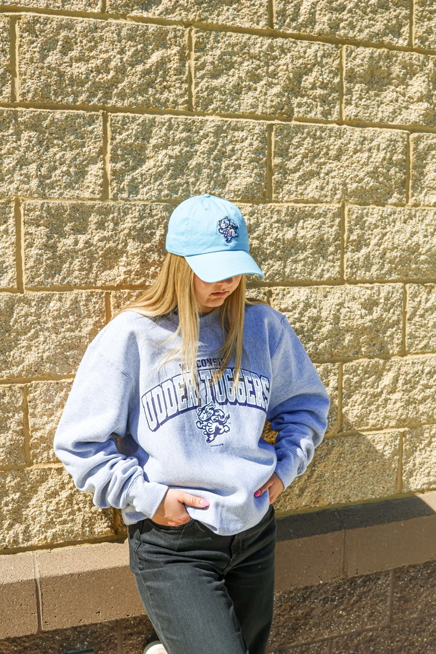 Wisconsin Udder Tuggers MV Sport Heather Grey Crewneck - Image 3