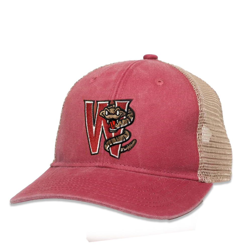 Women's Ponytail Red/Tea Stain Adjustable Hat